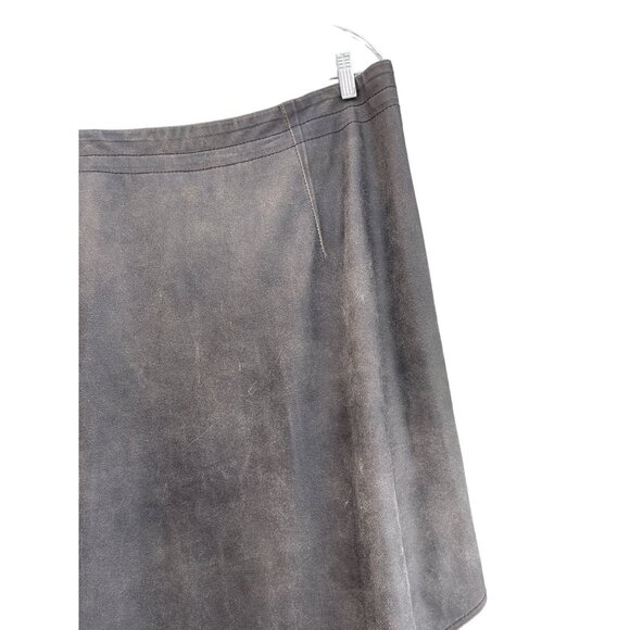 Ann Demeulemeester Women's 39.5 in Waist / Size 42 Asymmetrical Leather Skirt - Picture 8 of 10